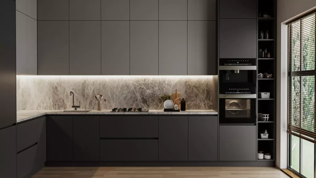 modern-dark kitchen