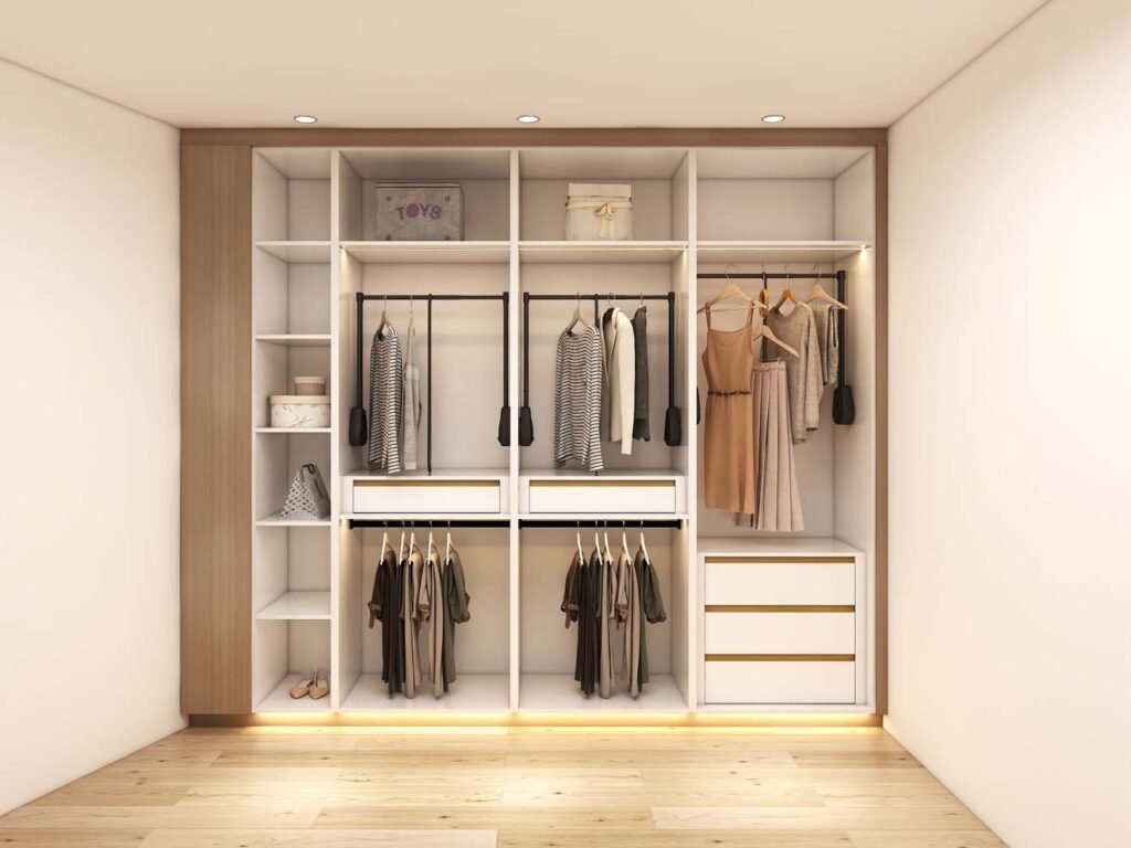 Opening Wood Closet