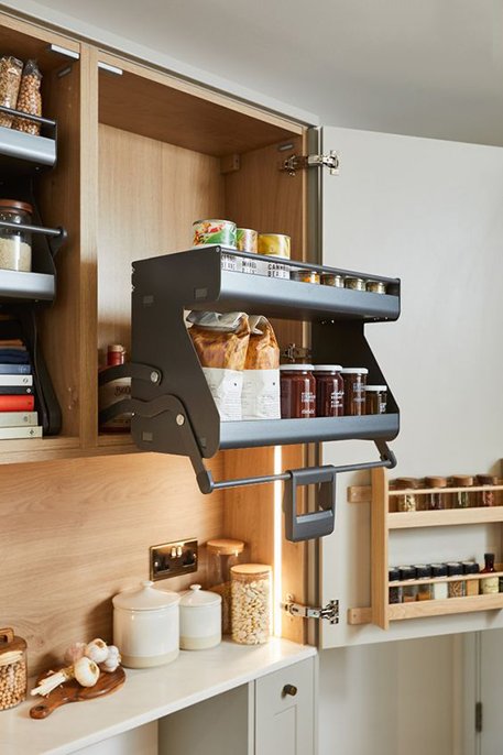 Pull down kitchen storage