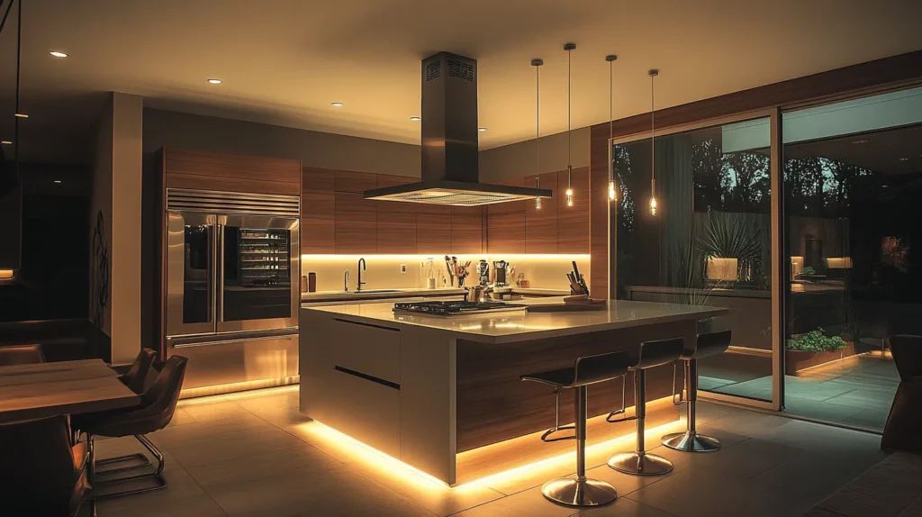 A_well-lit_kitchen_with_layered_lighting